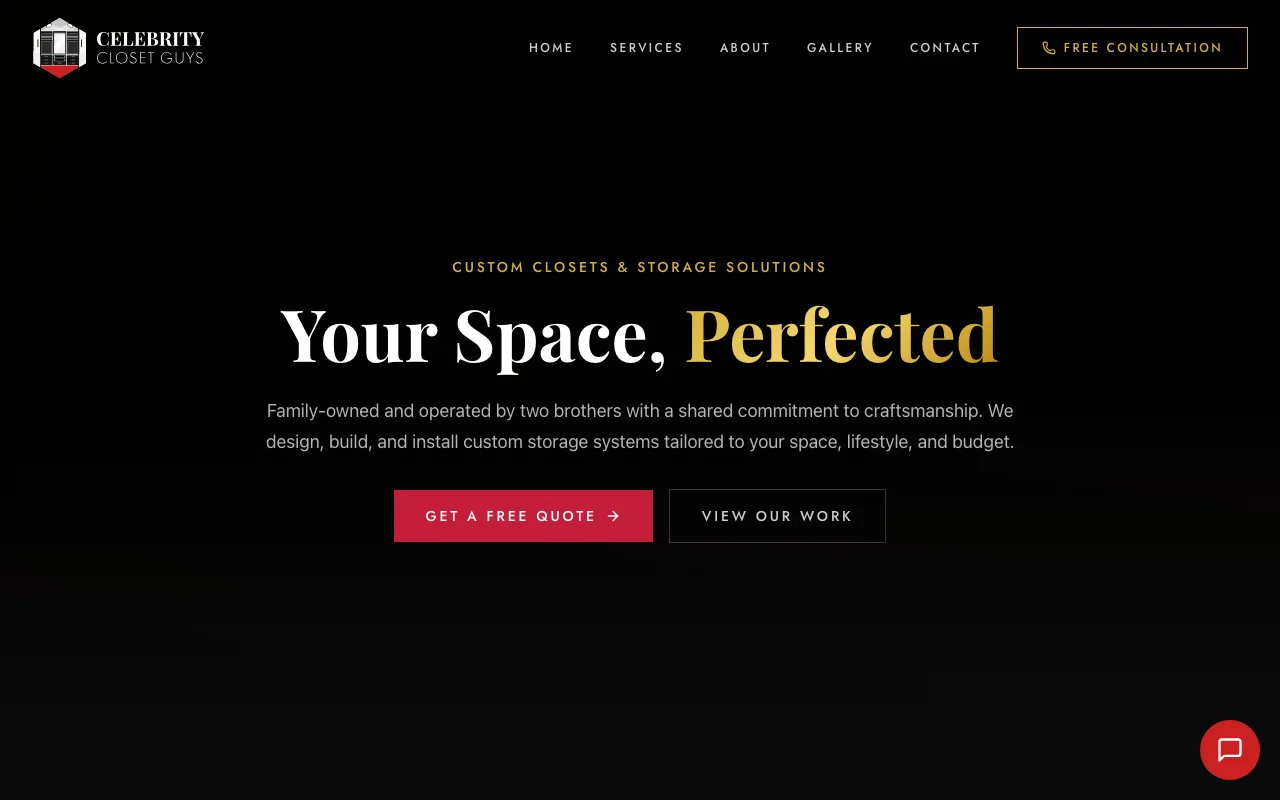 Celebrity Closet Guys website showcase