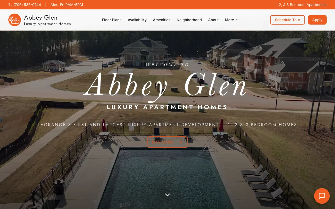 Abbey Glen website showcase