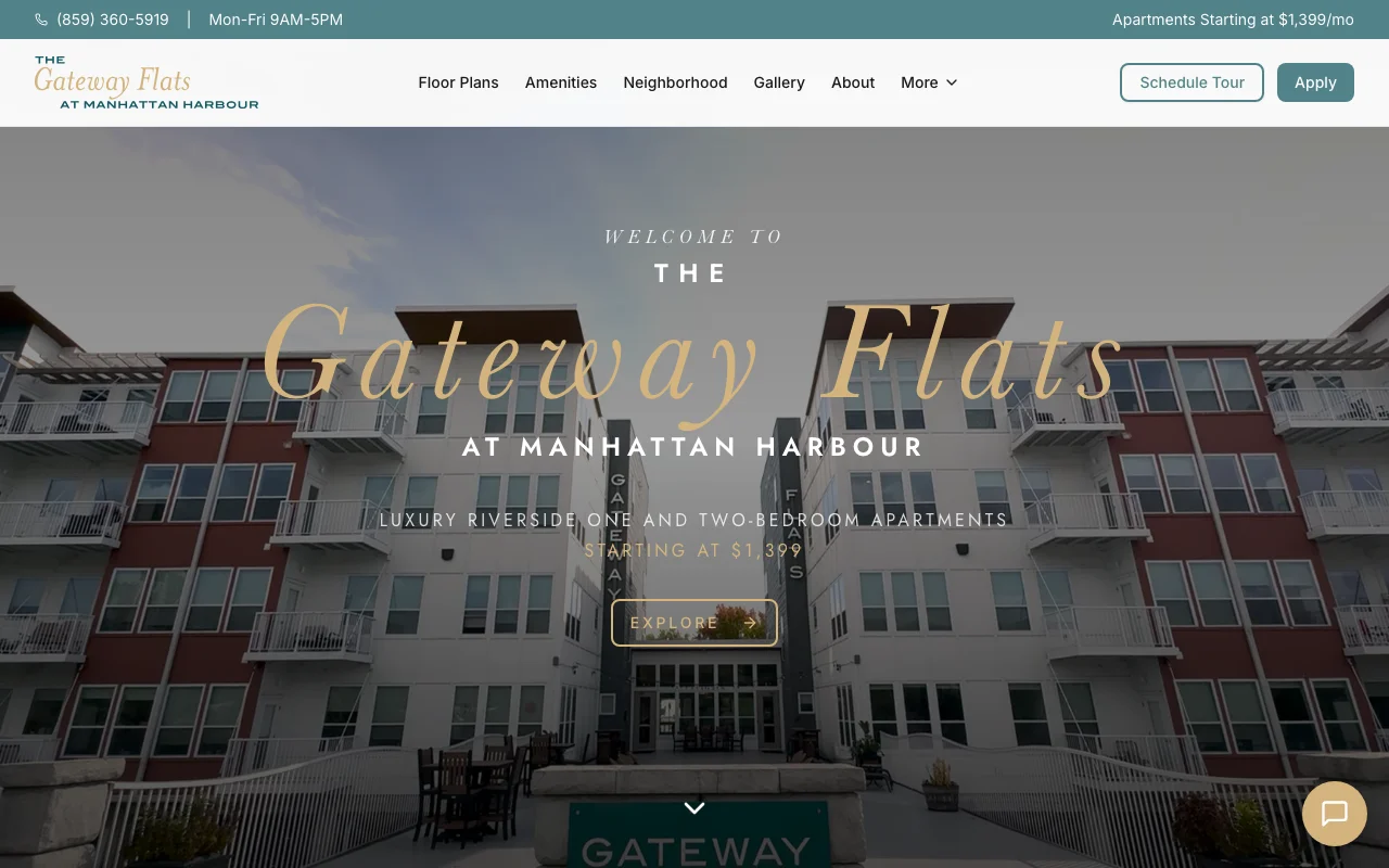 Gateway Flats website showcase