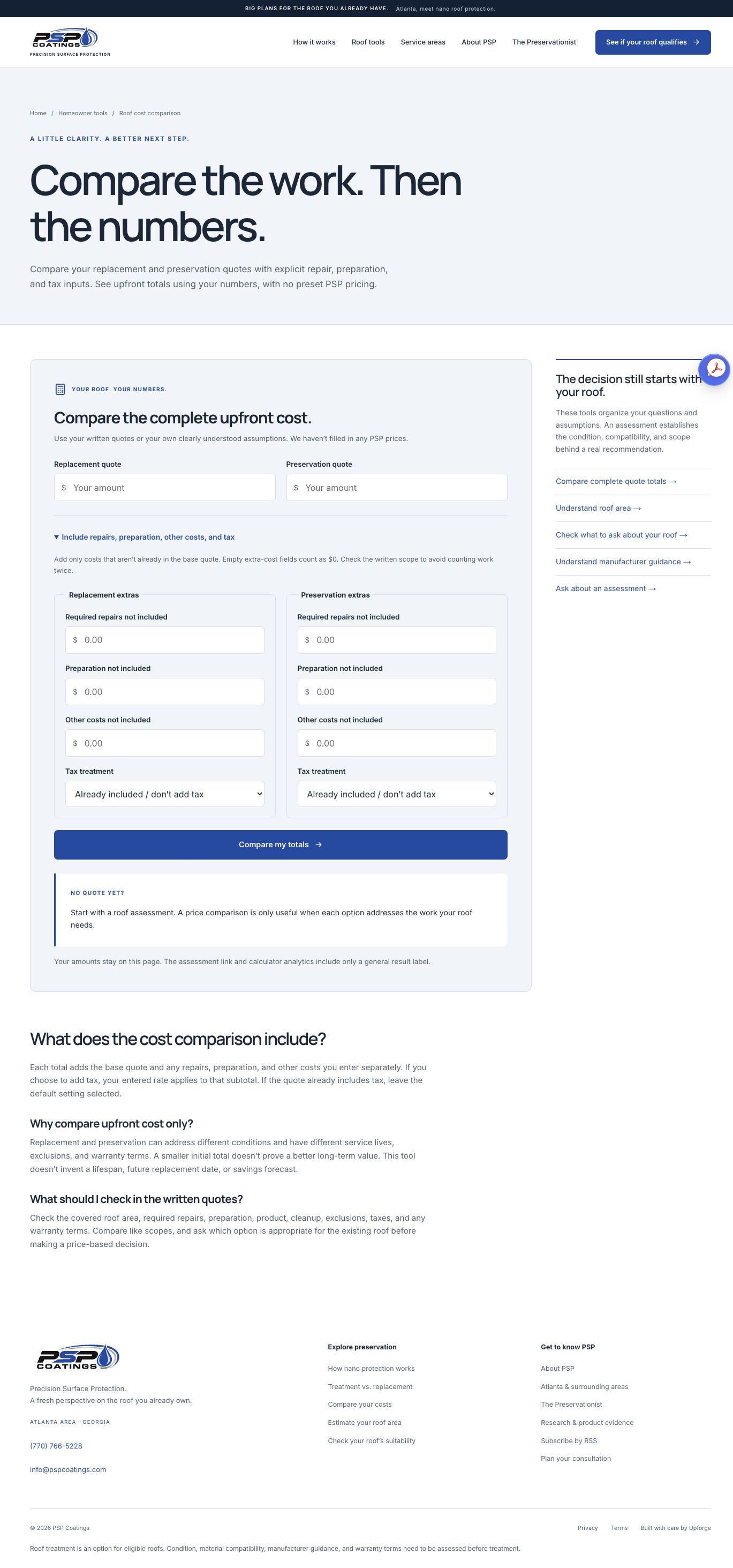 PSP Coatings project: Useful before anyone asks for an email.