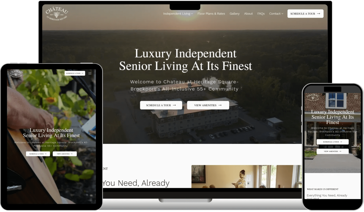 Chateau at Heritage Square - Live website preview