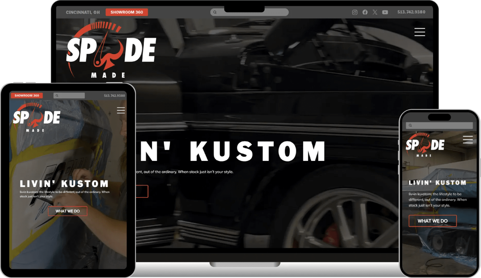 Spade Kreations - Live website preview